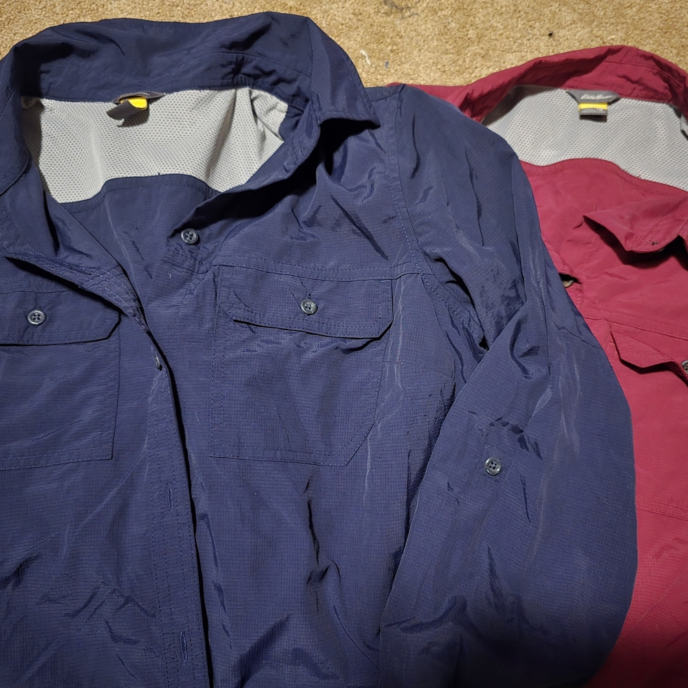 Womans Eddie Bauer Lot Of 2 Hiking Shirts M